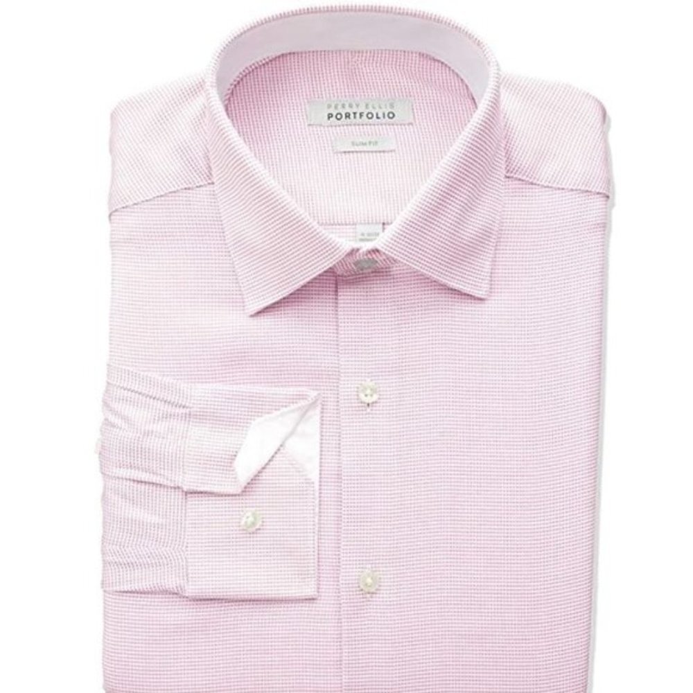 Perry Ellis Men's Slim Fit Dress Shirt